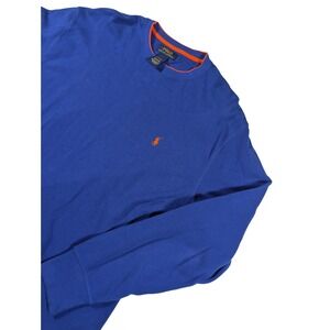 Polo Ralph Lauren Shirt Mens L Blue Waffle Thermal Long Sleeve Pony Logo Cotton